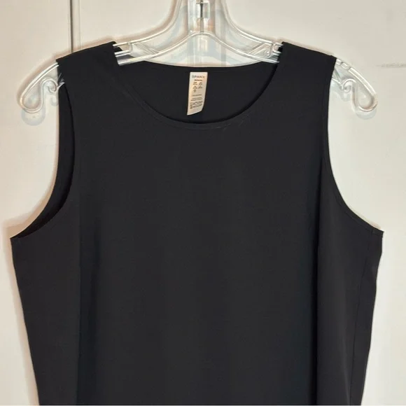 SPANX Black Yes Pleats Pleated Peplum Sleeveless Tank Top M - Picture 2 of 6